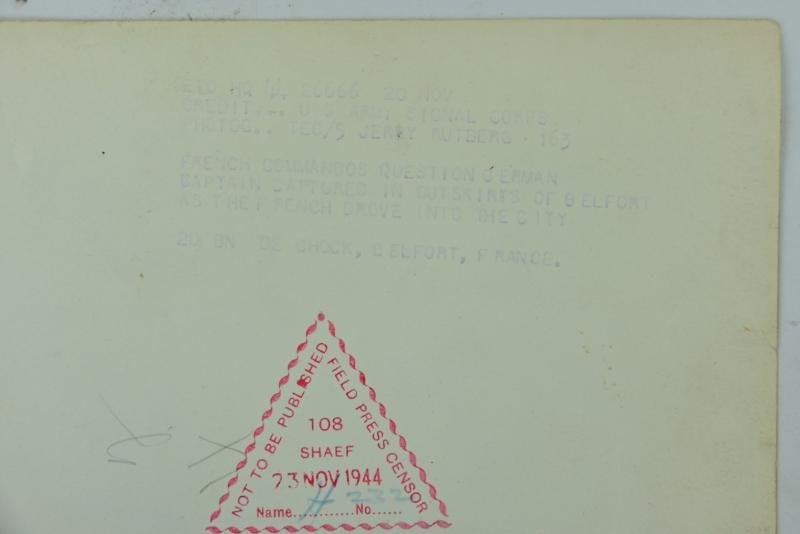 US WW2 Press Photo 'French Commandos' Belfort — image 6