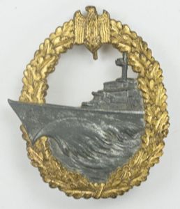 German KM Destroyer War Badge 'JFS'