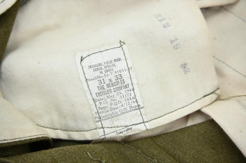 US WW2 Field Wool Serge Trousers 1944 — image 6