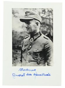 Signature of Wehrmacht Heer KC Recipient 'Gustav Harteneck'