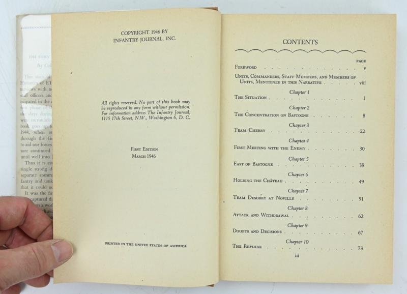 US WW2 Book Bastogne: The First Eight Days: In Which the 101st Airborne Division Was Closed Within the Ring of German Forces — image 3