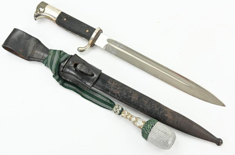 German K98 Parade Dress Bayonet with Frog and Portopee — image 5