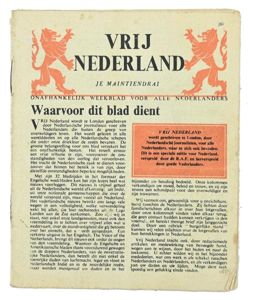 British RAF WW2 Droppingsbooklet 'Vrij Nederland'