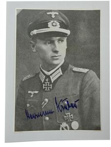 Signature of Wehrmacht Heer KC Recipient 'Hermann Kiefer'