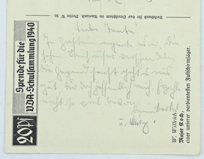 German 'Willrich' Type postcard 'Major Koch' — image 3