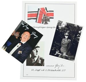 Signature of Wehrmacht Heer KC Recipient 'Georg Bose'