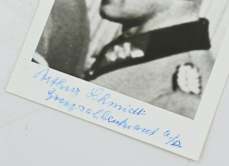 Signature of Wehrmacht Heer KC Recipient 'Arthur Schmidt' — image 3