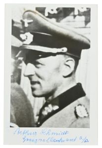 Signature of Wehrmacht Heer KC Recipient 'Arthur Schmidt'