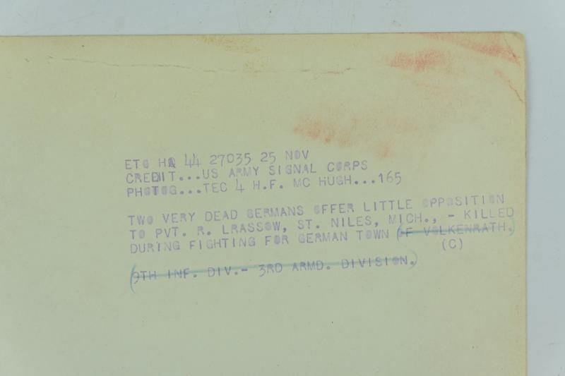 US WW2 Press Photo 'Dead Germans at Volkenrath' — image 5