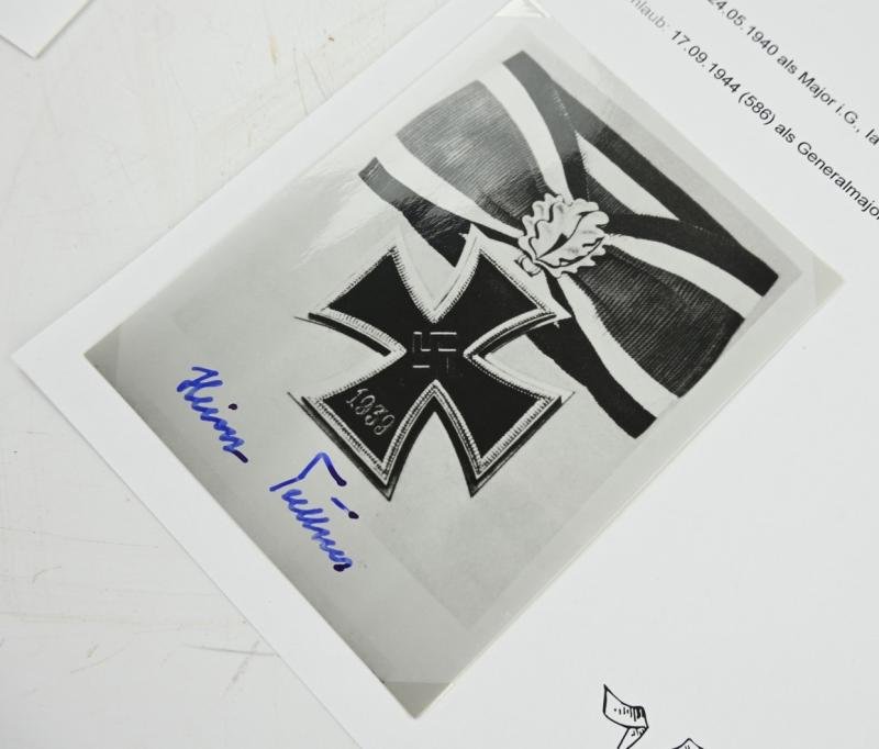 Signature of Luftwaffe KC-OLC Recipient 'Heinrich Trettner' — image 4
