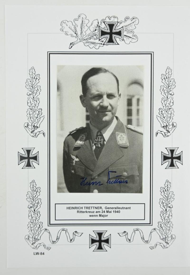 Signature of Luftwaffe KC-OLC Recipient 'Heinrich Trettner' — image 5
