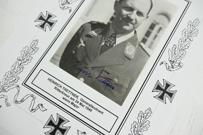 Signature of Luftwaffe KC-OLC Recipient 'Heinrich Trettner' — image 6