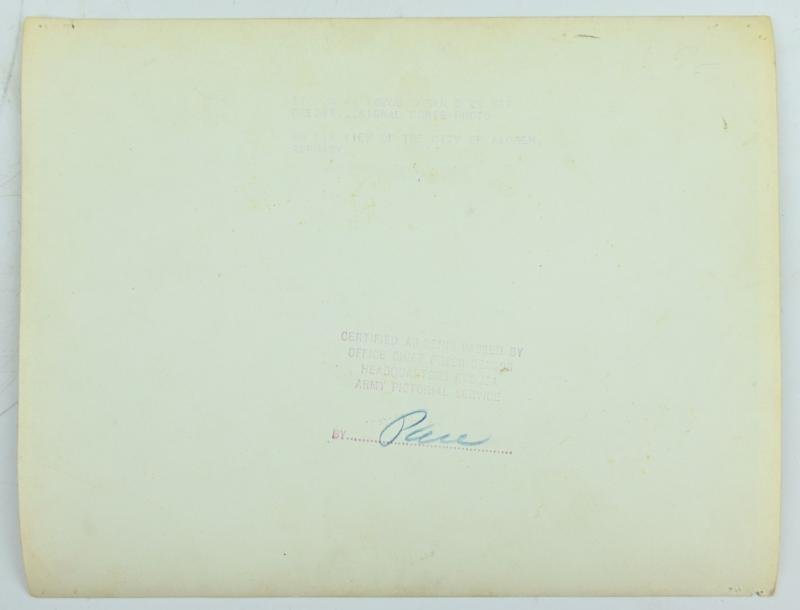 US WW2 Signal Corps Photo 'City of Aachen' 1944 — image 4