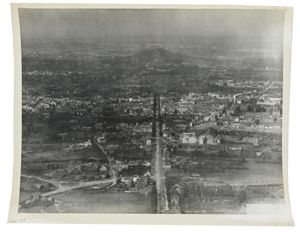 US WW2 Signal Corps Photo 'City of Aachen' 1944