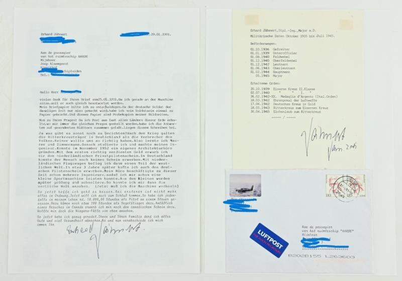 Signature of Luftwaffe KC-OLC&S Recipient 'Erhard Jähnert' — image 7