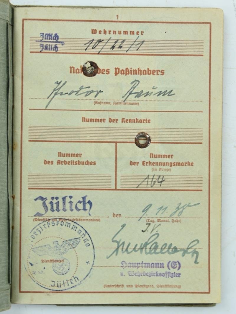 German WH Wehrpass, Deathcard and Iron Cross 'Theo Baum' — image 11