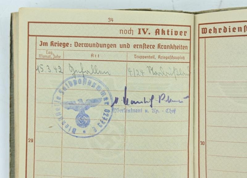 German WH Wehrpass, Deathcard and Iron Cross 'Theo Baum' — image 15