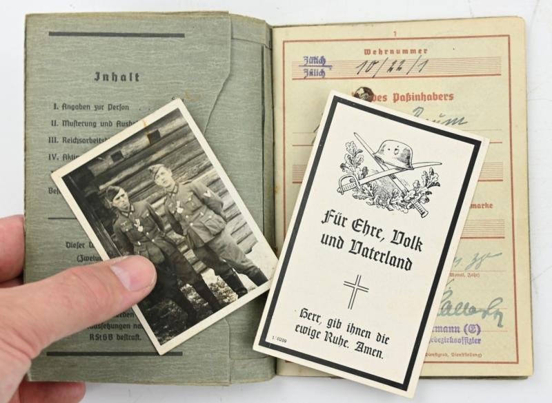 German WH Wehrpass, Deathcard and Iron Cross 'Theo Baum' — image 8