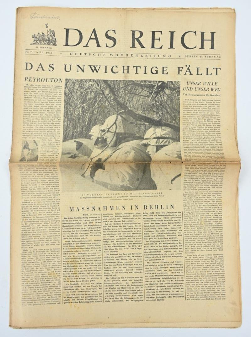 German Newspaper 'Das Reich' 14 February 1943 — image 4