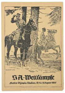 German Third Reich Postcard 'SA-Wettkampfe Berlin'