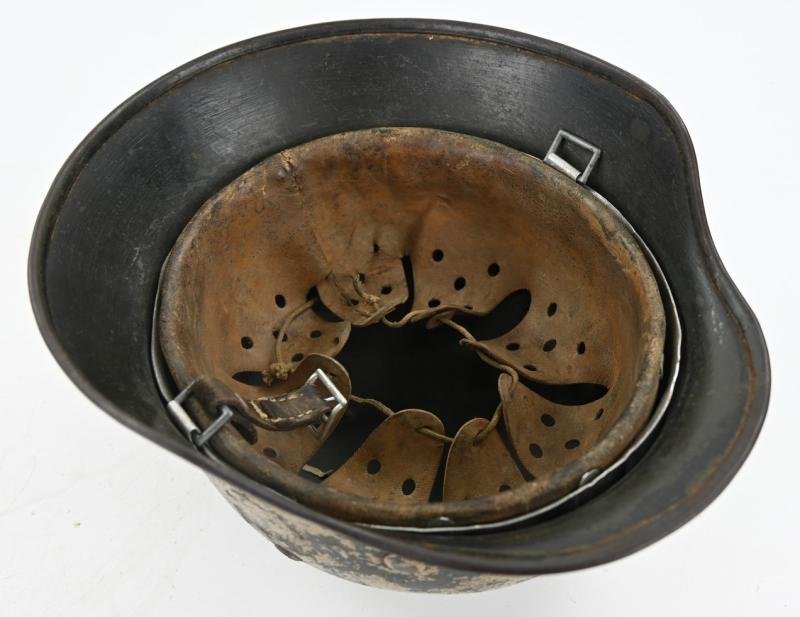 German KM M35 Coastal Artillery Camo Combat Helmet — image 14