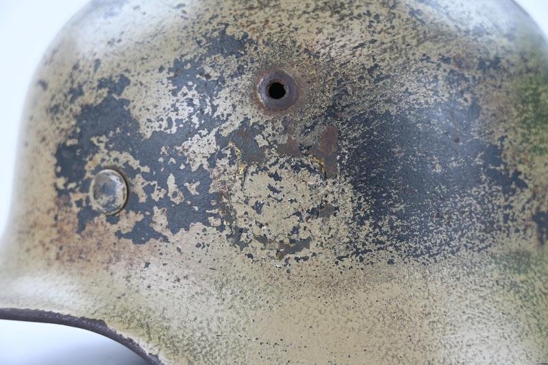 German KM M35 Coastal Artillery Camo Combat Helmet — image 2