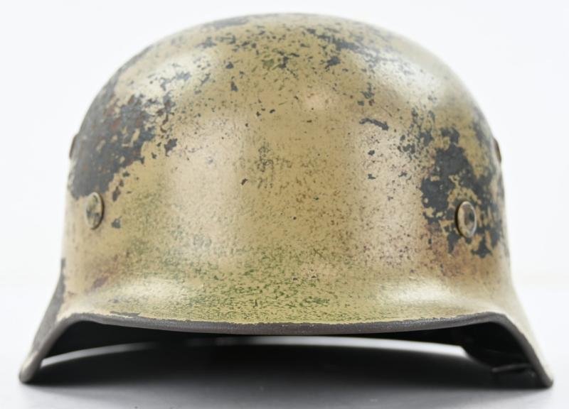 German KM M35 Coastal Artillery Camo Combat Helmet — image 5