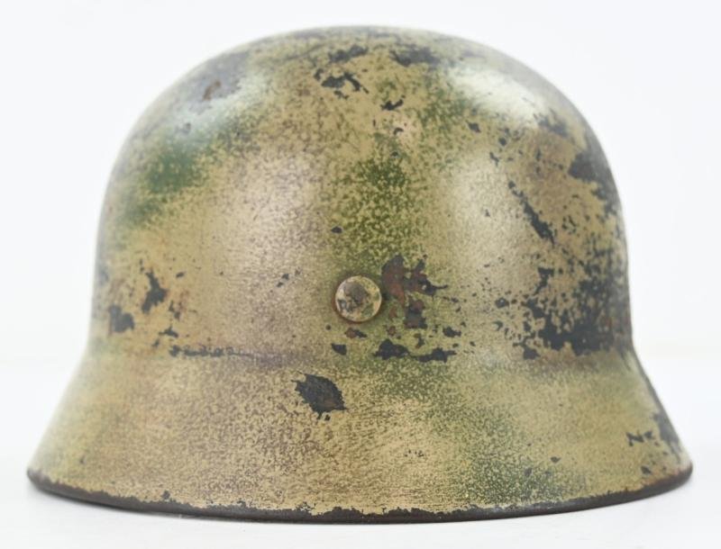 German KM M35 Coastal Artillery Camo Combat Helmet — image 9
