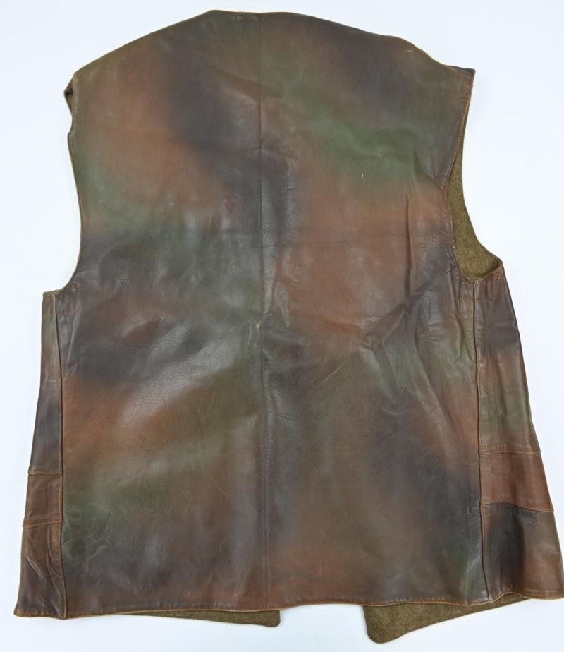 British WW2 Leather Jerkin Camouflaged 1944 — image 3