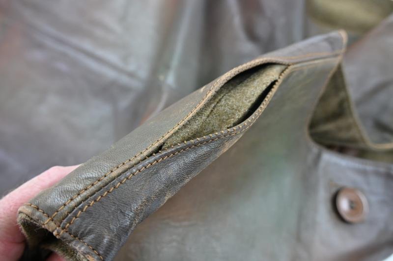 British WW2 Leather Jerkin Camouflaged 1944 — image 5