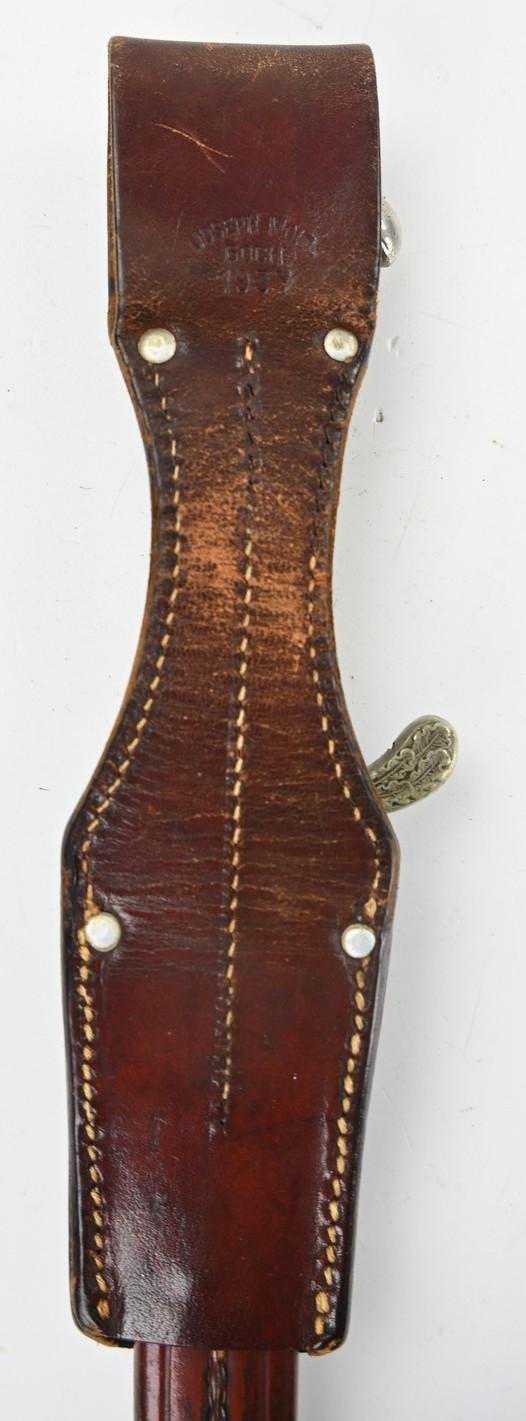 German Rural Police (Gendarmerie) Stag Handled Dress Bayonet with Frog — image 5