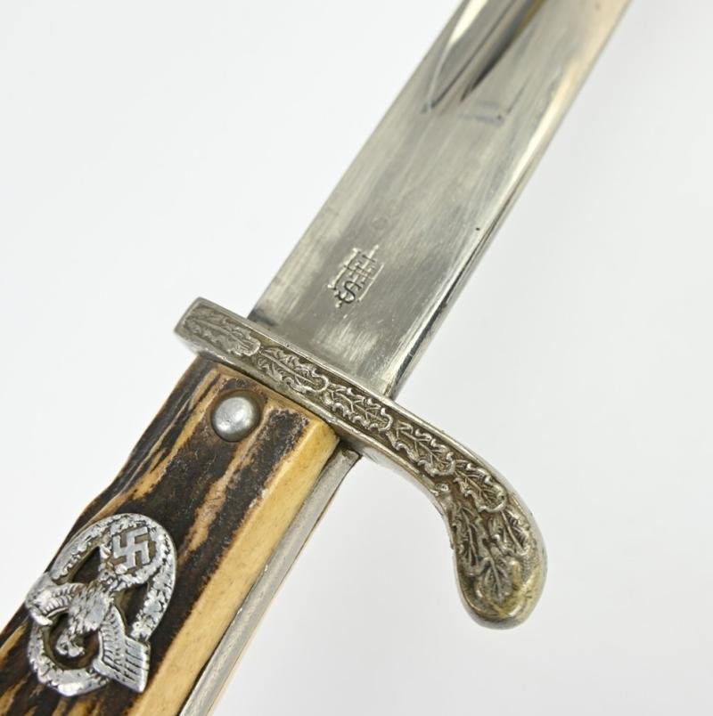 German Rural Police (Gendarmerie) Stag Handled Dress Bayonet with Frog — image 8