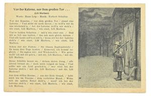 German WH Postcard 'Lili Marleen'