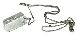 US WW2 WAC Dog-Tag with Chain 'Ray Martzak'