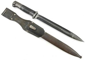German WH K98 Mauser Bayonet with Frog 'Tr'