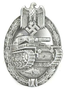 German WH Panzer Assault Badge in Silver