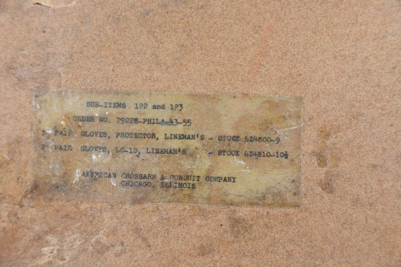 US WW2 Lineman's Protective Gloves Set in Original Package — image 4