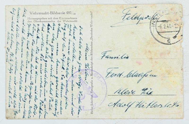 German WH Postcard 'Kleve' — image 2