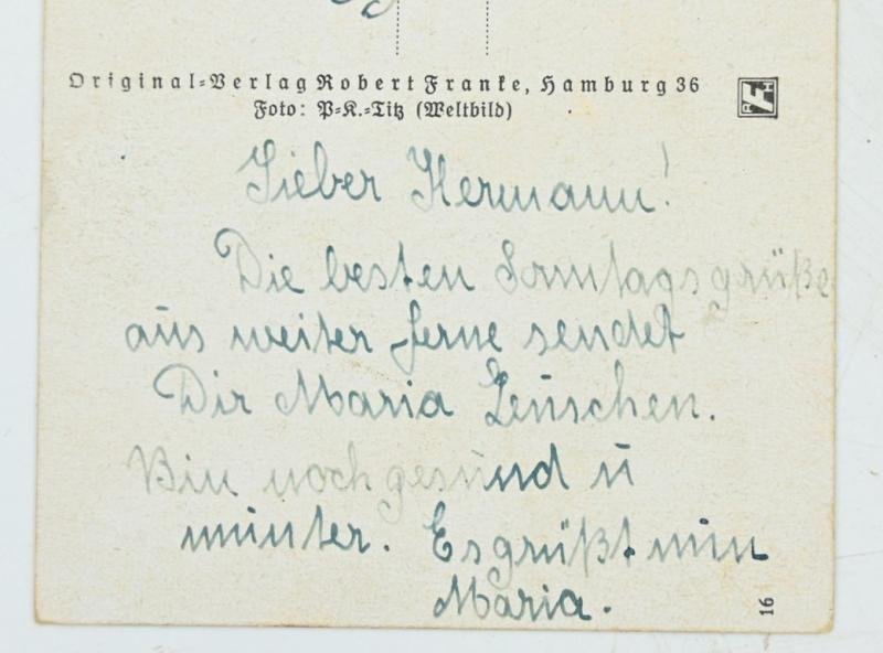 German WH Postcard 'Du Mädel, warst so lieb zu mir' — image 3