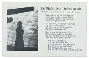 German WH Postcard 'Du Mädel, warst so lieb zu mir'