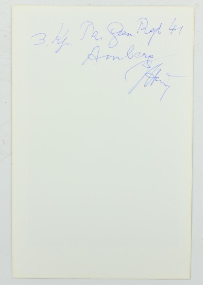 Signature of Wehrmacht Heer KC Recipient 'Justin Hönig' — image 4
