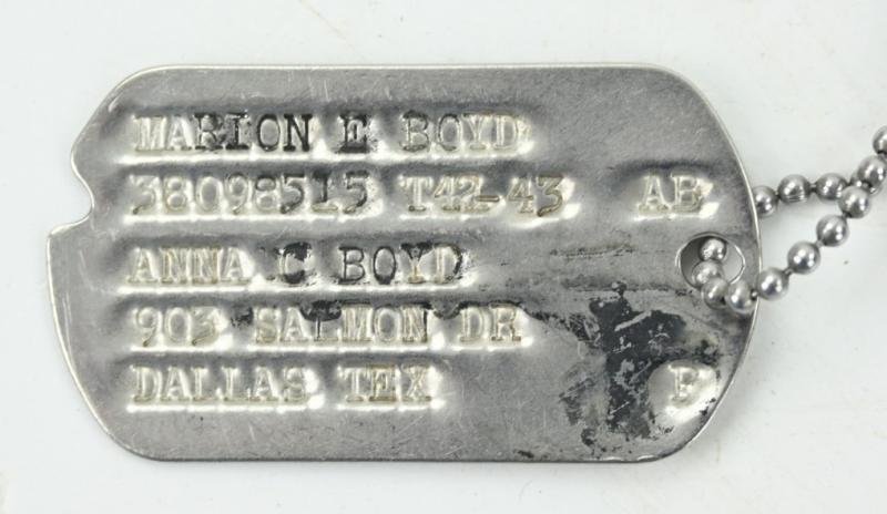 US WW2 Dog-Tag Set 'Marion E. Boyd' — image 4
