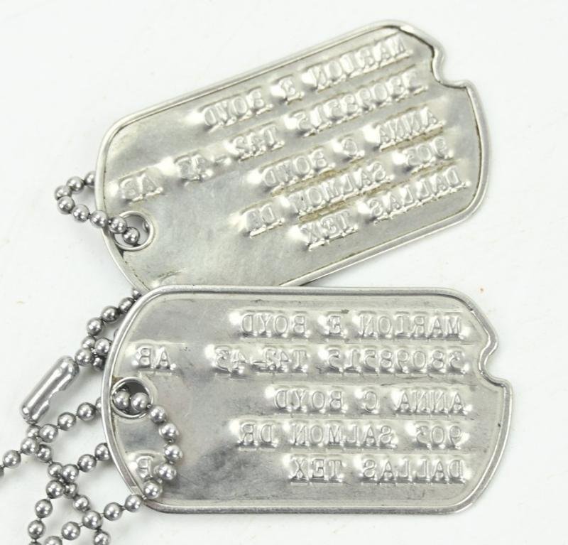 US WW2 Dog-Tag Set 'Marion E. Boyd' — image 6