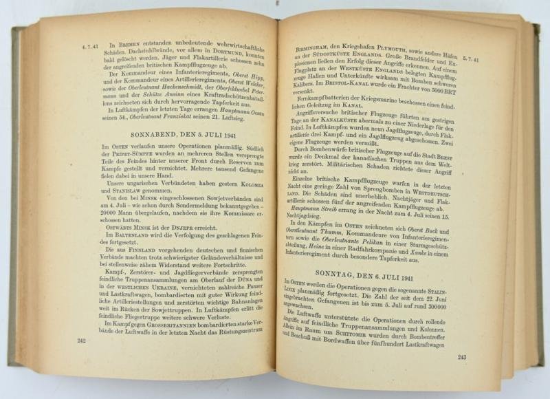 German WH Book 'Die Berichte des Oberkommandos der Wehrmacht 1941 — image 6
