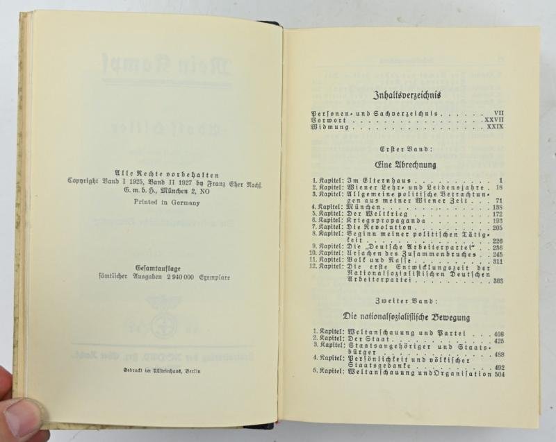 German Adolf Hitler Mein Kampf Book 1937 — image 5