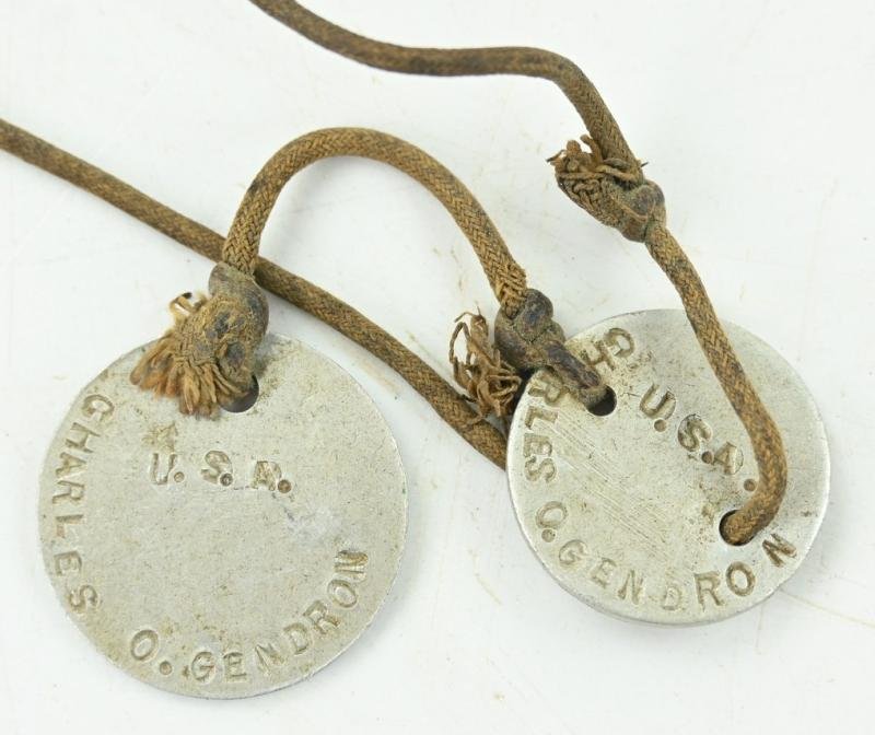 US WW1 Dog-tag Set 'Charles O. Gendron' — image 3