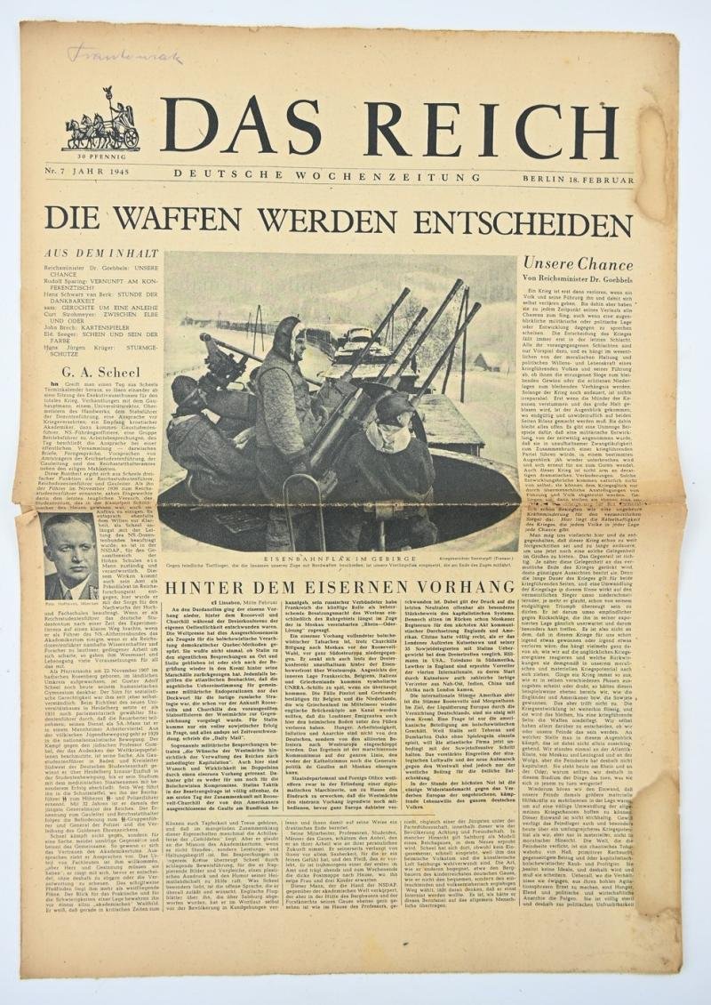 German Newspaper 'Das Reich' 18 February 1945 — image 4