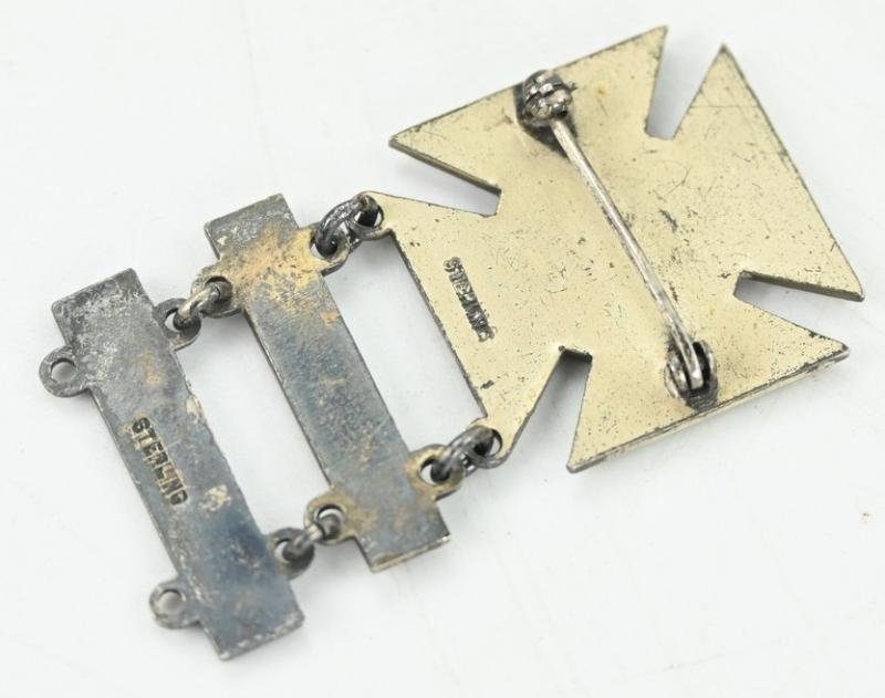 US WW2 Sterling Silver Marksman Badge — image 4