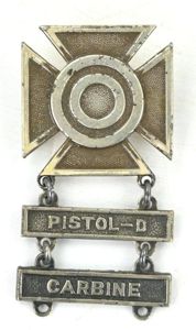 US WW2 Sterling Silver Marksman Badge