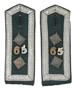 German WH M36 Infantry Shoulderboards I.R. 65
